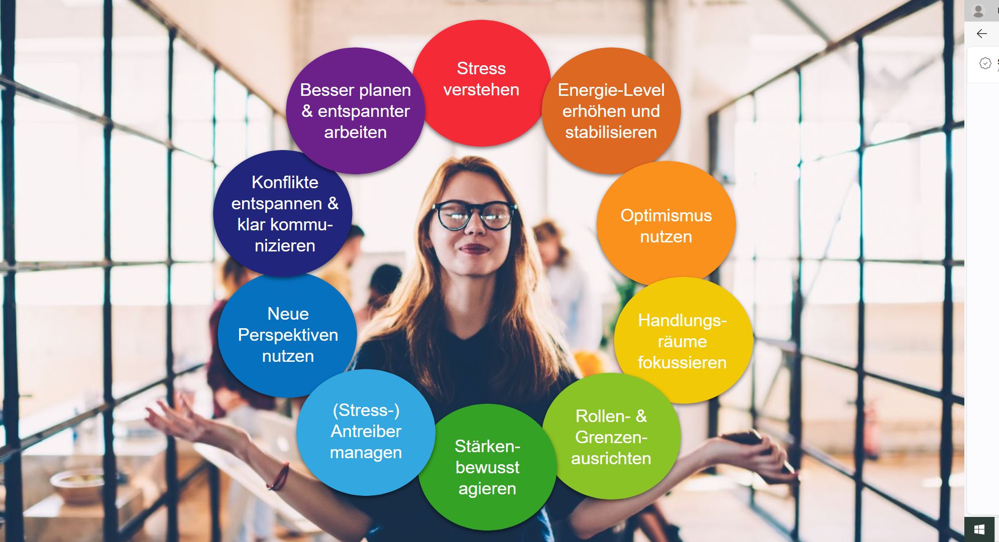 Personne avec un diagramme visuel